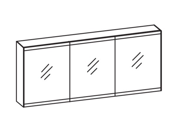 Artiqua LED-Spiegelschrank, Stahlgrau, 072-SDT-1-16-88 072-SDT-1-16-88