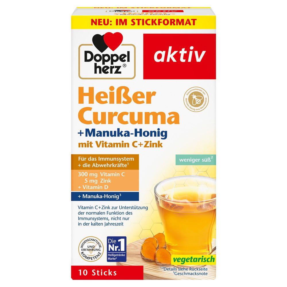 Doppelherz heißer Curcuma+Manuka-Honig Granulat 10 St