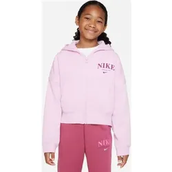 NIKE Kinder Unterjacke G NSW TREND FLC FZ HOODIE, Größe XS in Pink Pink