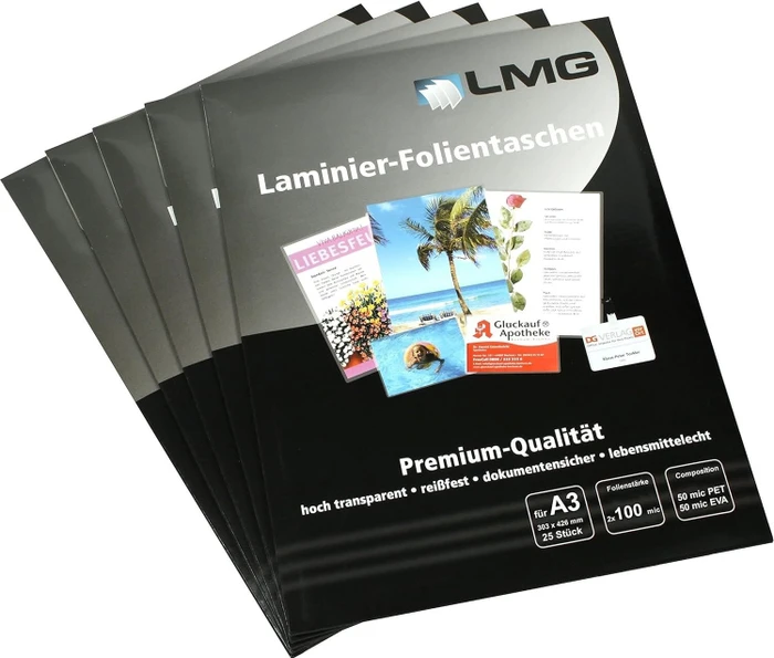 LMG 25 Laminierfolien glänzend für A3 100 micron