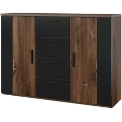 SIDEBOARD SIGNORA 132/94/40 cm mit 4 Schubladen und 2 Türen Eichefarben