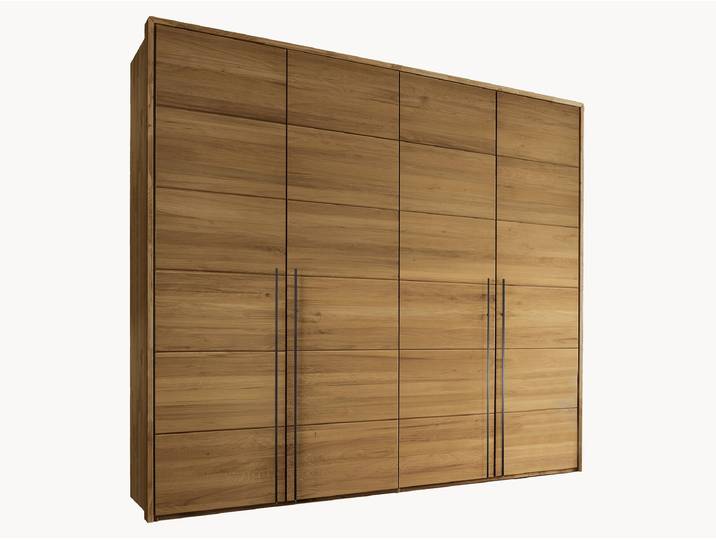 Drehtüren-Kleiderschrank Moderna - 3-türig - 235 cm - Wildeiche - 60er-Raster