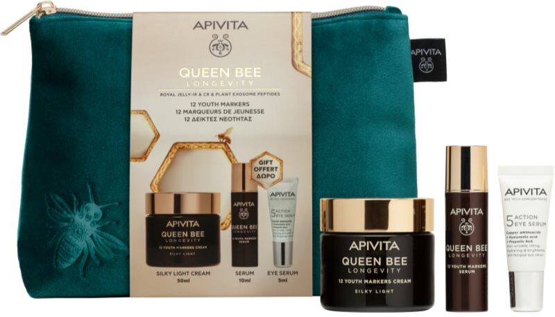Apivita Queen Bee Longevity Christmas gift set for comprehensive anti-wrinkle protection