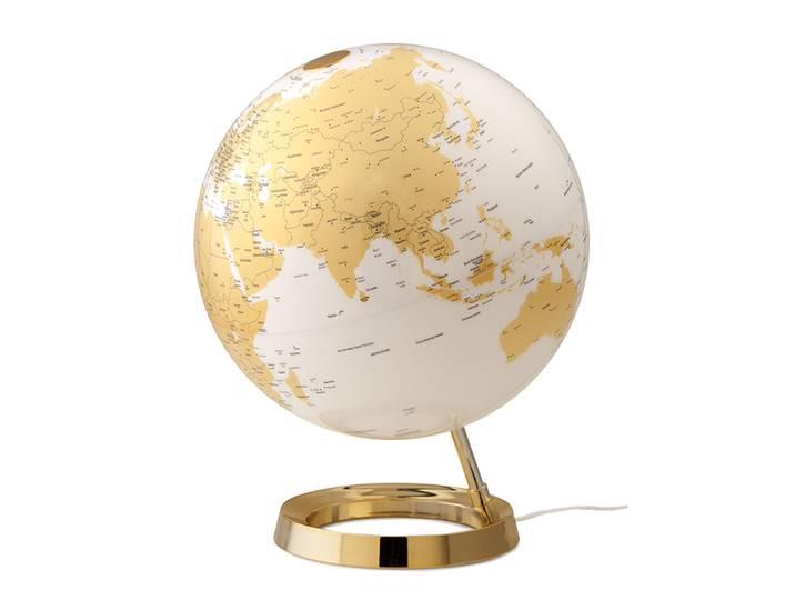 ATMOSPHERE lampe de bureau mappemonde LIGHT & COLOUR BRIGHT (Gold - PMMA)