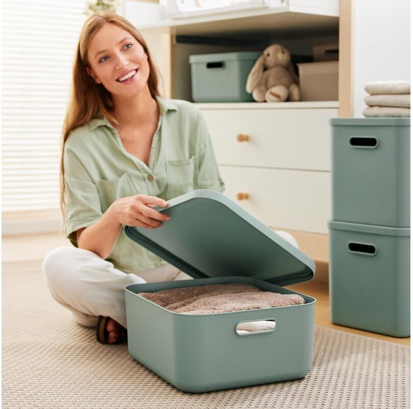 Aufbewahrungsbox ROTHO BABYDESIGN "KAYO M", Baby, grün, Polypropylen, Aufbewahrungsboxen Aufbewahrungsbox grün Einheitsgröße