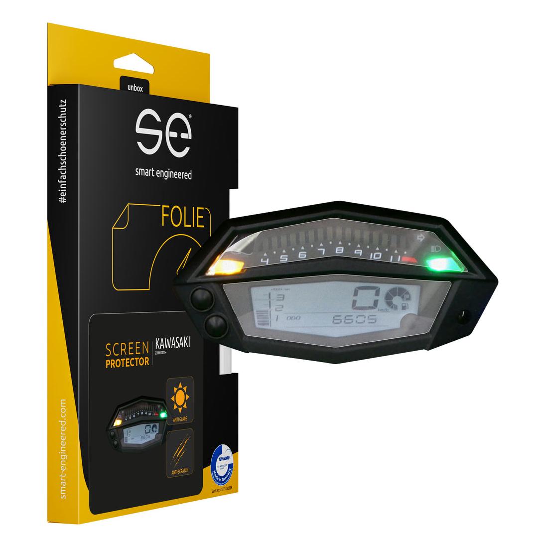 Smart Engineered se Entspiegelte 3D Tacho / Cockpit Schutzfolie (VPE 2) für Kawasaki (SE-DCP-2-0102-0067-1-M)