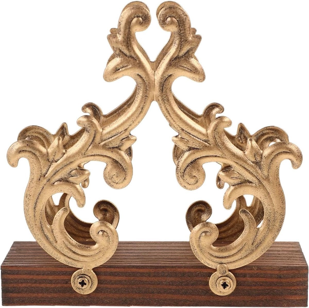 Servethouder Vrijstaand Papieren Handdoekhouder Dispenser met Wilgentakken Design - Goud - 15 x 14,5 cm
