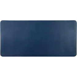 SPRINTIS Schreibtischunterlage 90 x 43 cm, dunkelblau, rutschfest, abwischbar und langlebig, edles Design aus hochwertigem PU-Leder für Büro und Zuhause