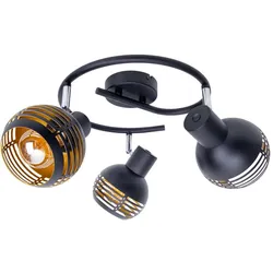 Deckenleuchte Deckenlampe Rondell Wohnzimmerlampe Metall Schwarz D 48 cm