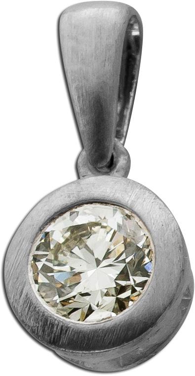 Brillant Anhänger Platin 950 Brillant 0.50ct Lupenrein