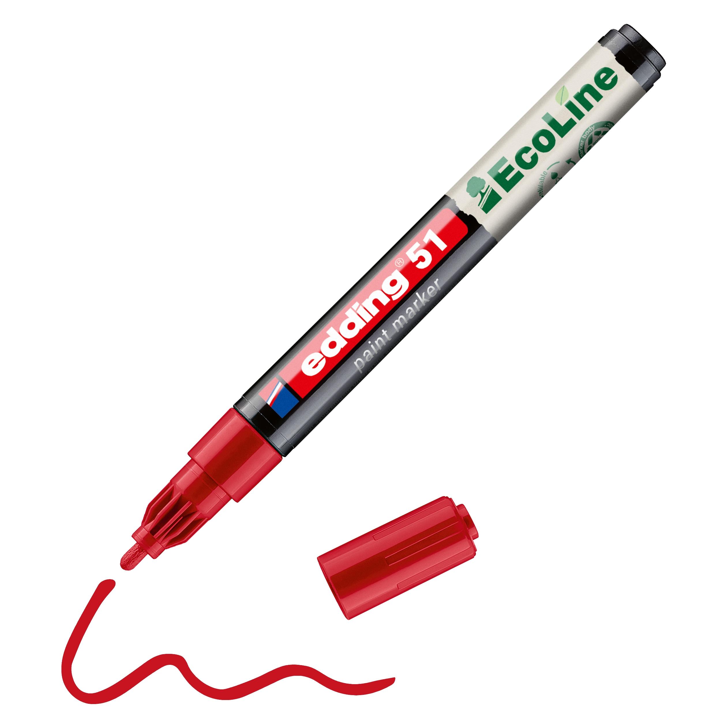 Edding 51 EcoLine Lackmarker rot 1,0 - 2,0 mm, 1 St. (1x) (4-51-002)