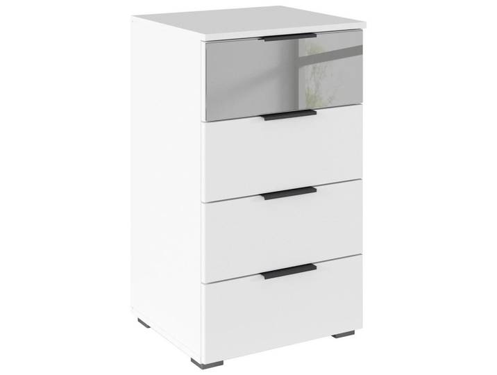 Rauch Möbel Kommode, Weiss, Kunststoff, 4 Schublade(n) Schubladen, 40x81x42 cm, Blauer Engel, Goldenes M, Made in Germany, Kleinmöbel, Kommoden, Kommoden