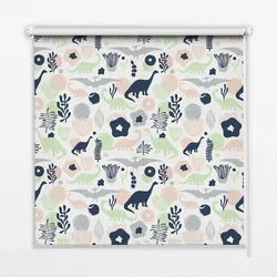 INNENROLLO - Fensterrollo - Rollo - 60x40 cm - Bunte Dinosaurier