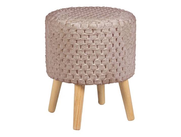 Hocker ROBBY 35x35x42cm künstliches fell beige