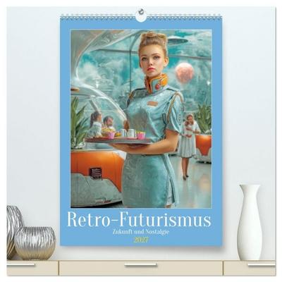 Retro-Futurismus - Zukunft und Nostalgie (hochwertiger Premium Wandkalender 2027 DIN A2 hoch), Kunstdruck in Hochglanz