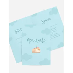 Menükarten für Ihr Fest selbst gestalten mit Spruch und Fotos im Onlinedesigner bei Meine-Kartenmanufaktur.de