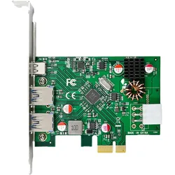 INLINE Schnittstellenkarte, 2x USB-A, 1x USB-C 3,2 Gen,1, PCIe, PD3,0, 6pol