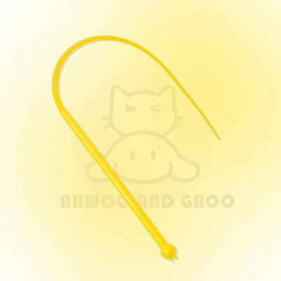 Uplifted Finds Ahwoo & Groo Silicone Mouse Tail Interactive Cat Teaser Wand yellow