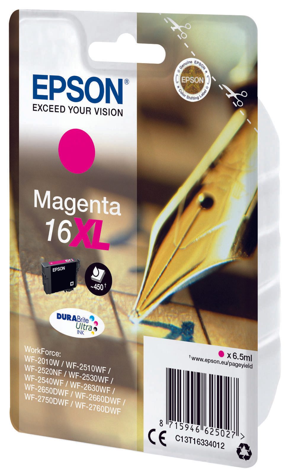Epson Original 16XL Füller Druckerpatrone - magenta (C13T16334012)