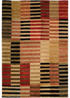 KALATY Jade Multiple Earth Tones Hand-knotted Area Rug