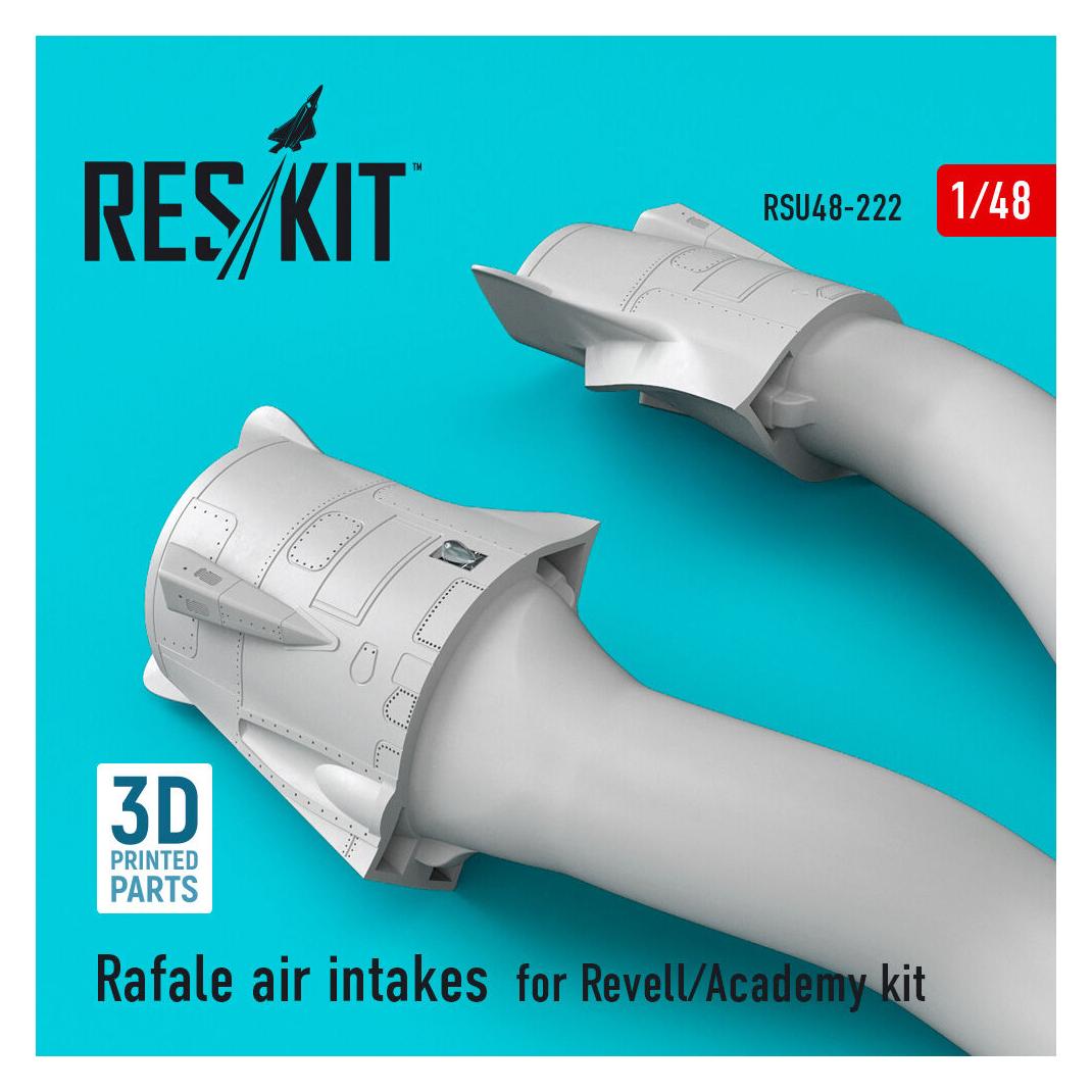 ResKit Rafale air intakes for HobbyBoss kit (3D Printed) (RSU48-0222)