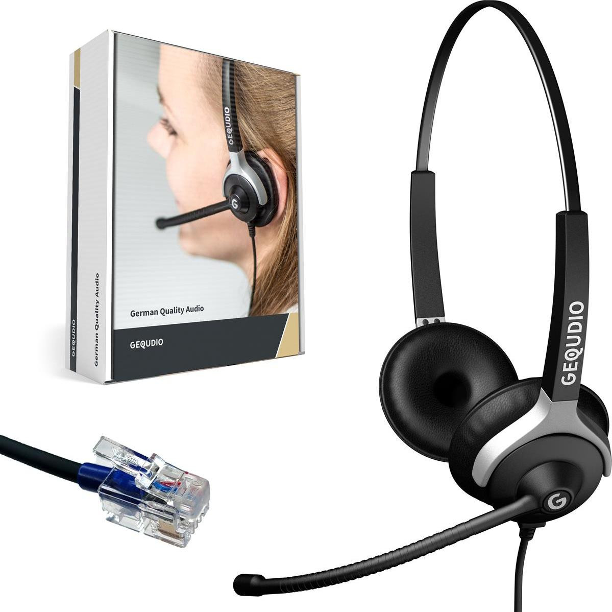 GEQUDIO WA9021 Headset met kabel voor Cisco, 2-oors headset