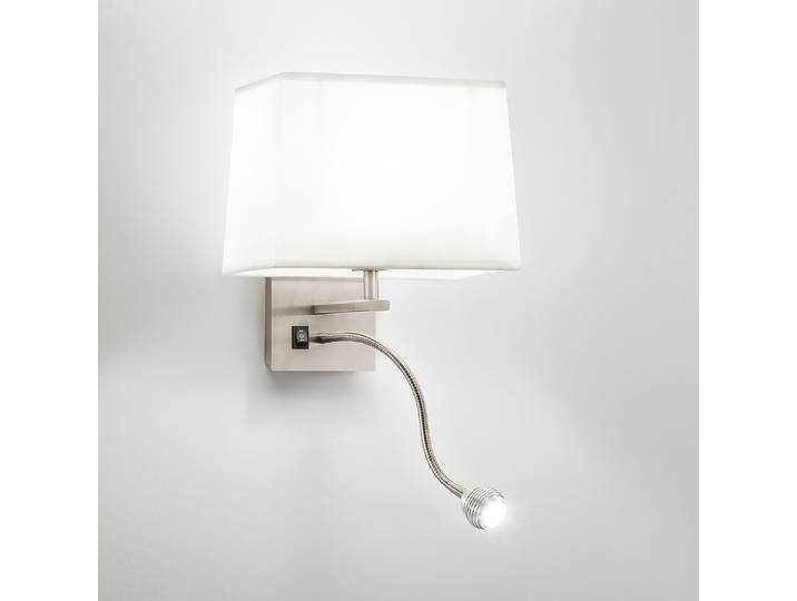 Wandleuchte Helly Typ B 22 x 24 x 30cm Weiß Webstoff LED E14
