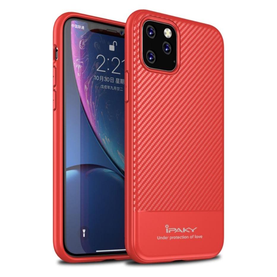 iPaky Silikon Case Metall Carbon Look (Apple iPhone 11 Pro Max) (101118084B)