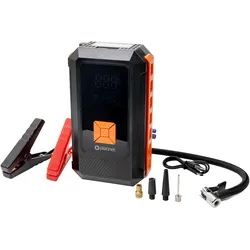 Platinet, Starthilfe, 8000mah Powerbank mit Autosprungstrater mit Kompressor Schwarz (800 A, 8000 mAh)