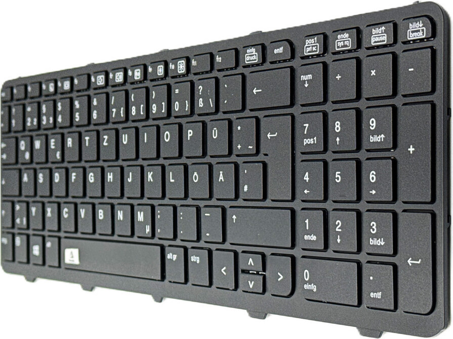 T-ProTek Duits toetsenbord zonder frame voor HP ProBook 450 G2 (N0Z41EA) en 470 G2 (G6W63EA)