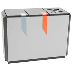 RecycloStar 3 mit Bechersammler Graphitgrau VB 708390 drei Inneneimer, feuerfest, mit Bechereinsatz