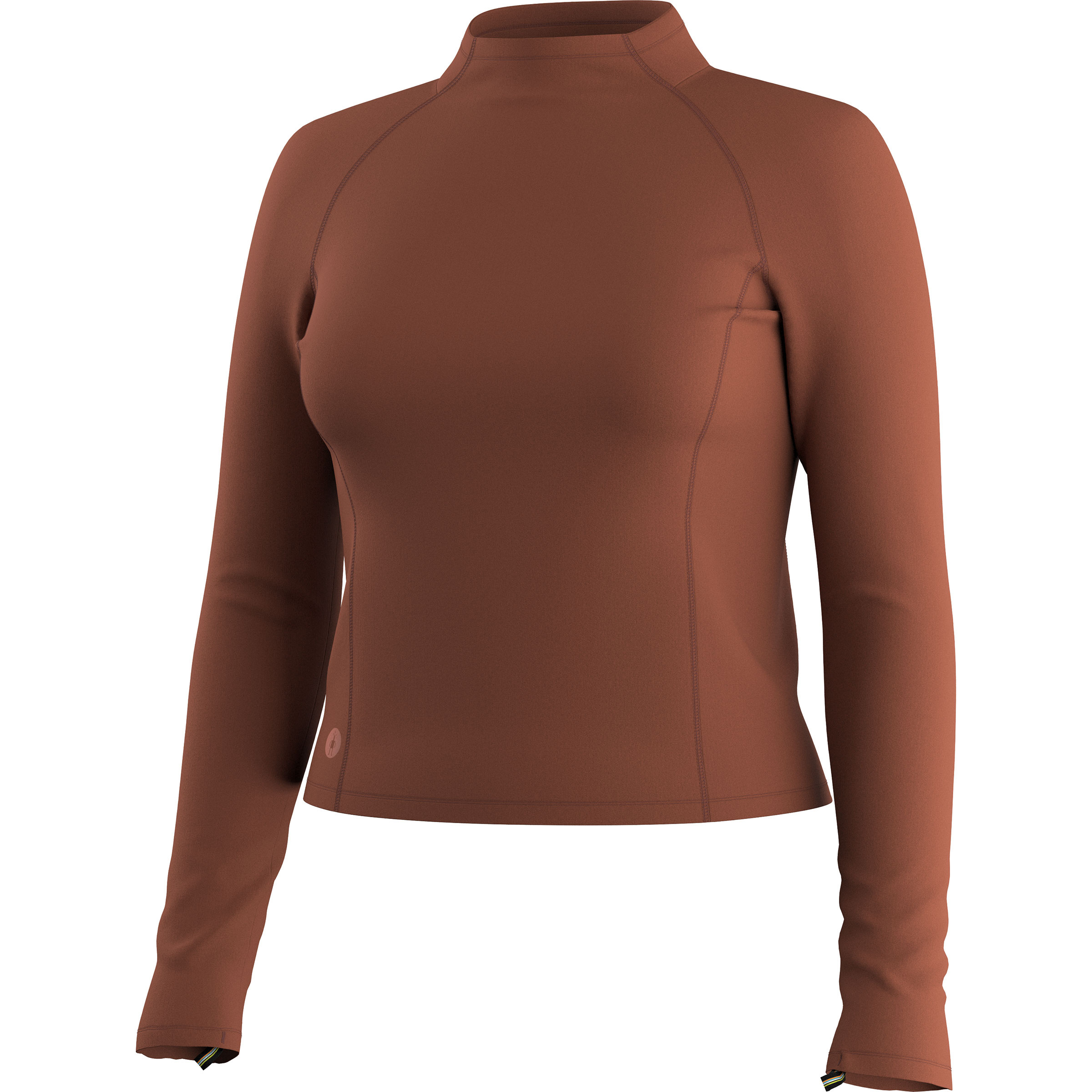 Smartwool Active Merino Movement Mock Neck Damen Longsleeves Merino braun Größe M Trekking Widerstandsfähig Merinowolle | Lyocell (Tencel)