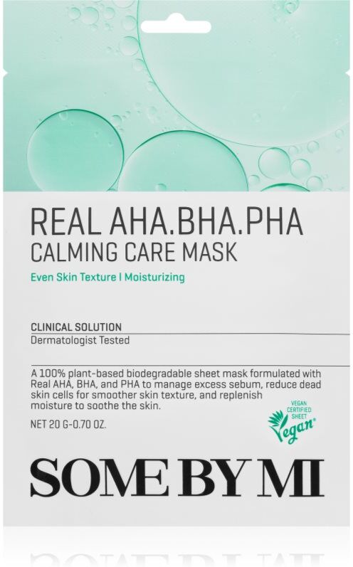 Some By Mi Clinical Solution AHA∙BHA∙PHA Calming Care Mask Beruhigende Tuchmaske für unreine Haut 20 g