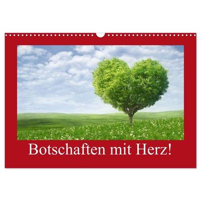 Botschaften mit Herz! (Wandkalender 2026 DIN A3 quer), CALVENDO Monatskalender