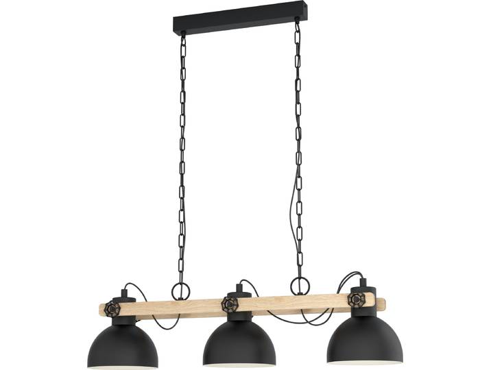 Anhänger 3Xe27 Schwarz Eglo Lubenham