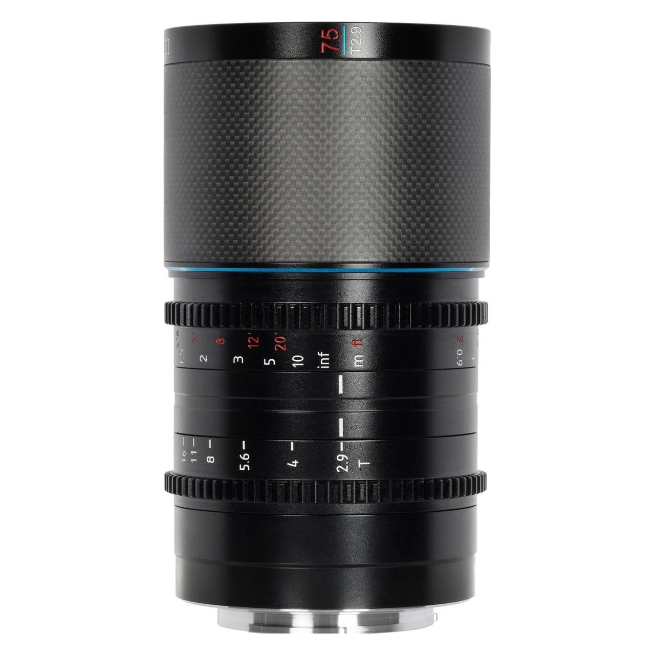 Sirui Saturn 75mm T2.9 1.6x X75N Carbon Fiber Full-frame Anamorphic Fuji X Mount (Neutral Flare) (Fujifilm X, Vollformat) (781136)
