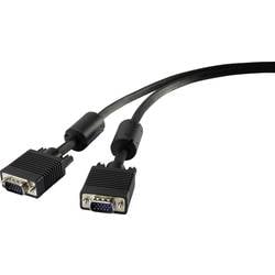 Renkforce VGA Anschlusskabel VGA 15pol. Stecker, VGA 15pol. Stecker 5.00 m Schwarz RF-4212501 mit Ferritkern VGA-Kabel