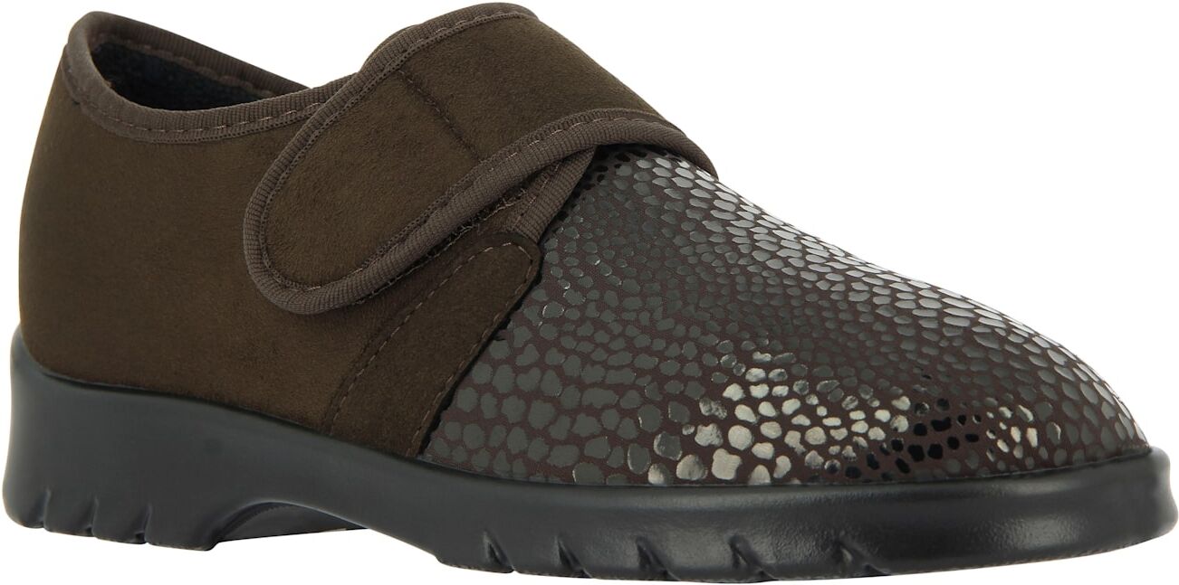 Klettschuh VAROMED, Damen, Gr. 36, braun (mokka), Textil, Schuhe Klettschuh mokka 36