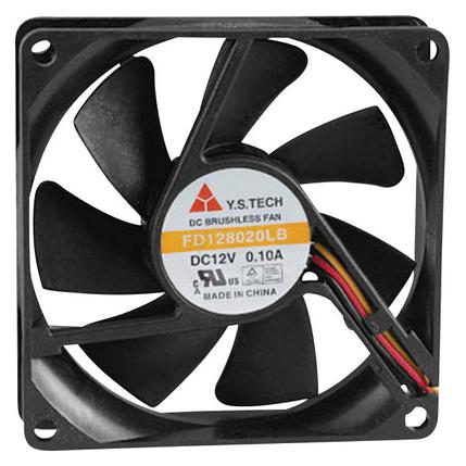 FD128020LB(2F3) Axiallüfter 12 V/DC 42.48 m³/h (L x B x H) 80 x 80 x 20 mm (80 mm, 1x) (FD128020LB(2F3))