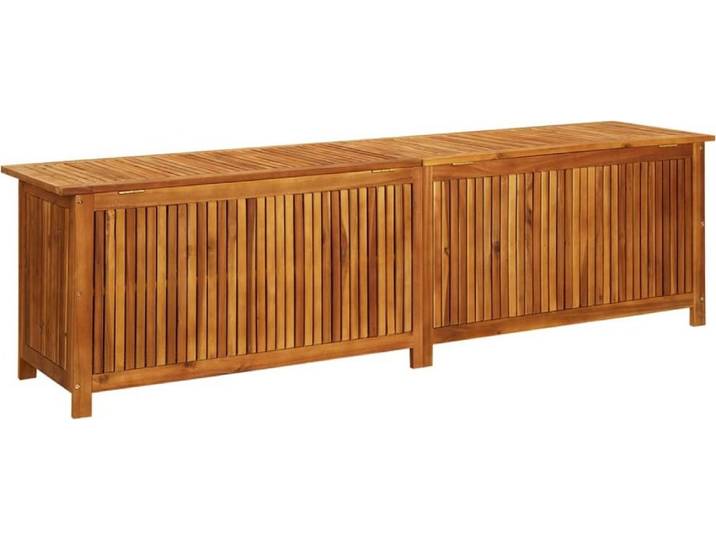 Gartenbox \ Pelm\ aus Akazien-Massivholz in geölt. Abmessungen (B/H/T) 200x58x50 cm