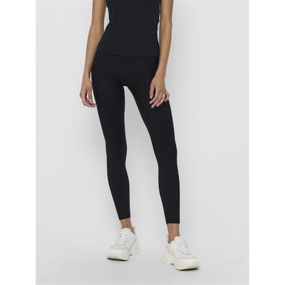 Trainingstights ONLY PLAY "ONPJANA-2 HW PCK TIGHTS NOOS", Damen, Gr. XS (34), N-Gr, schwarz, Jersey, Obermaterial: 75% Nylon, 25% Elasthan, unifarben, skinny fit knöchellang, Hosen, mit praktischer Handytasche