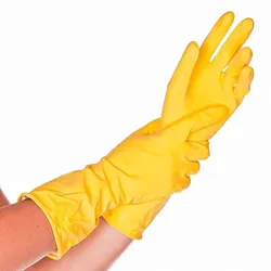 Latex Arbeitshandschuhe "BETTINA" - 7 (S) - gelb