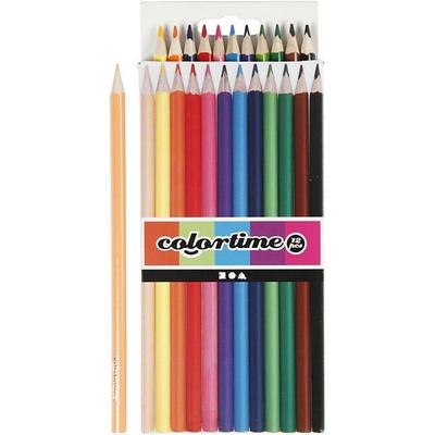 Creativ Company Colortime Buntstifte, L 17,45 cm, Mine 3 mm, sortierte Farben, 12 Stk