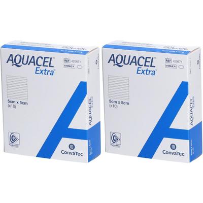 Aquacel Extra 5x5 cm Verband 2x 2x10 St Kompressen
