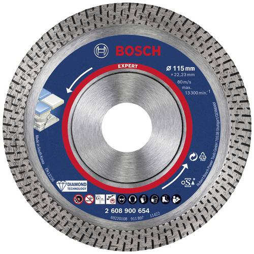 Bosch Accessories 2608900654 EXPERT HardCeramic Diamanttrennscheibe Durchmesser 115mm Bohrungs-Ø 22.23mm Stein, Beton, Ziegel
