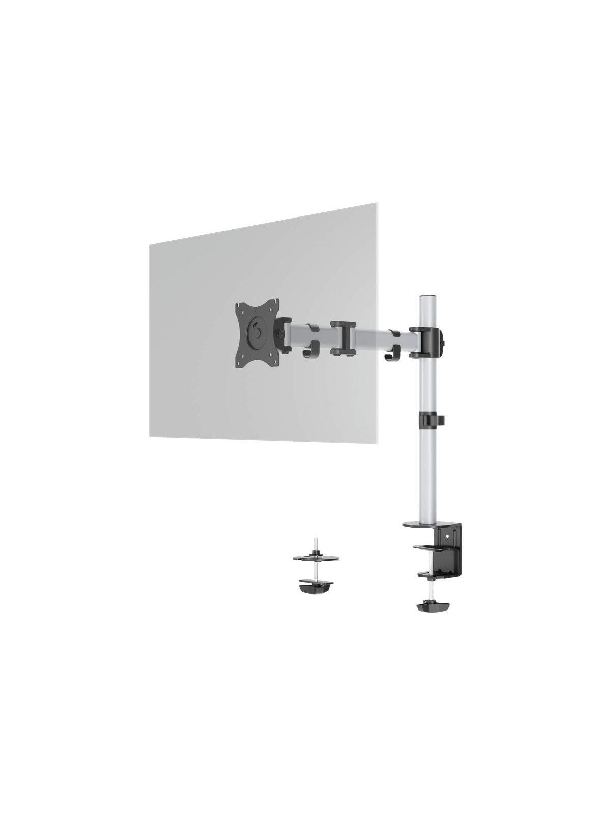 DURABLE Tischsäule für einen Monitor mit verstellbarer Höhe, Drehung und Neigung des Bildschirms.