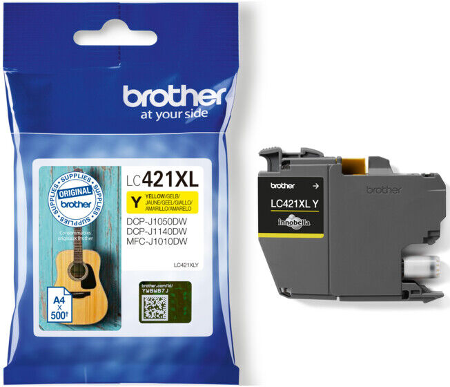 BROTHER Cartouche d’encre LC-421XLY jaune (LC421XLY)