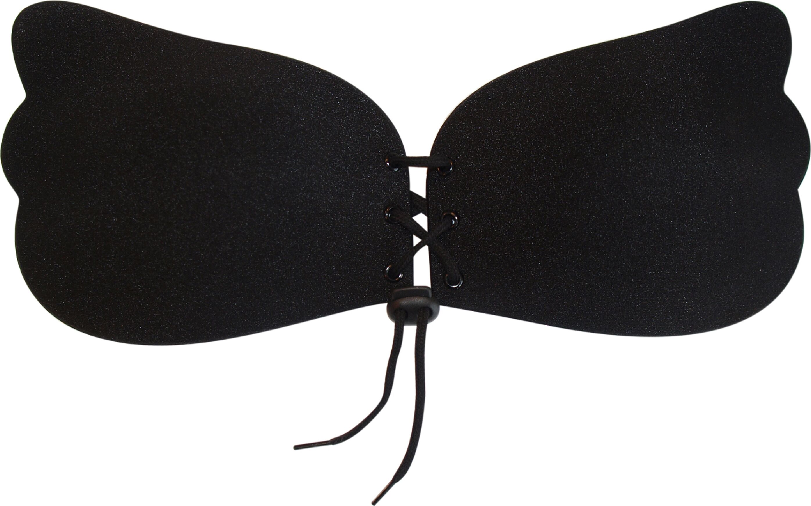 Klebe-BH MAGIC BODYFASHION "Va-Va-Voom Bra", Damen, Gr. Cup A, schwarz, Obermaterial: 85% Polyamid, 15% Elasthan, BHs Klebe-BH, vorn mit Schnürung schwarz Cup A
