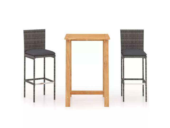VidaXL - Garten-bar set, One Size, Grau