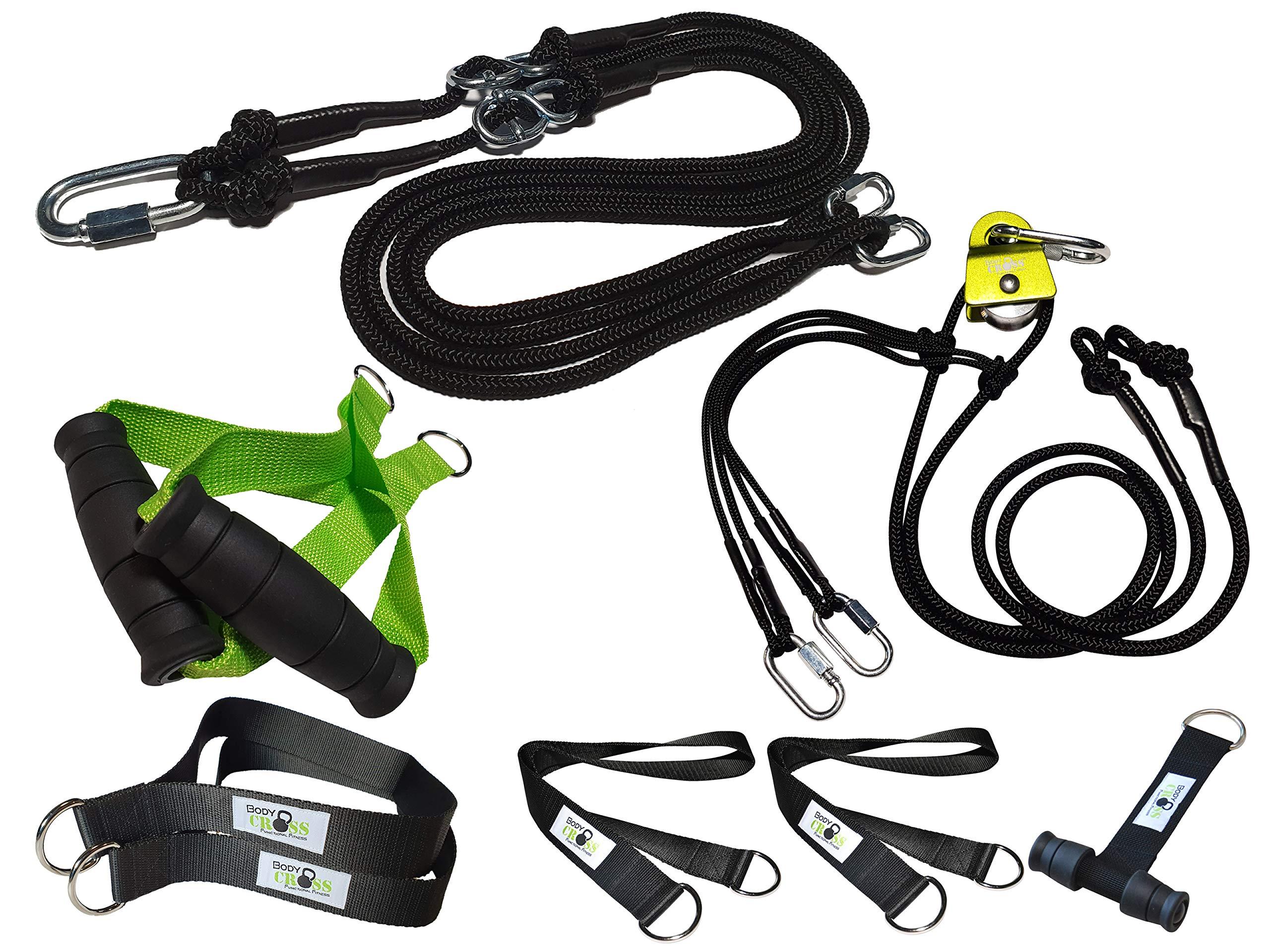 Suspension Trainer Pro Set mit Rolle, Sling Trainer, Kalk